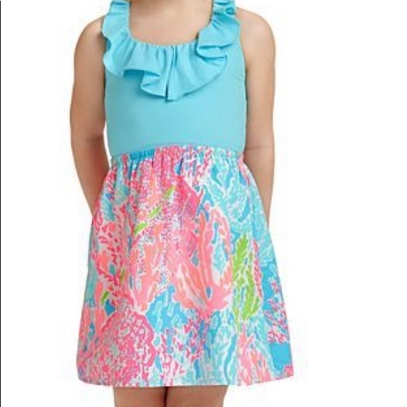 Girls Lilly Pulitzer Elephant Ears Dress Size 8 - Picture 2 of 2